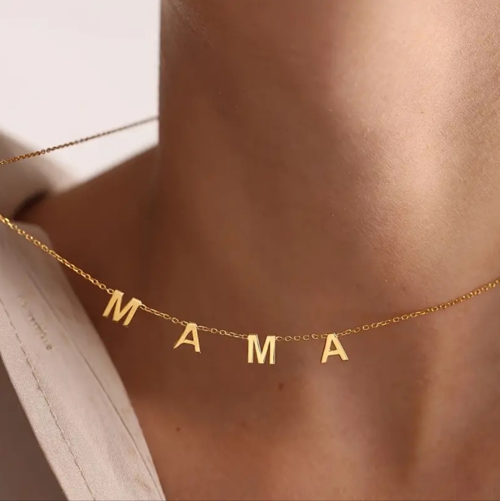 NEW 14k Gold Mother's day necklace Mama Mom dainty necklace